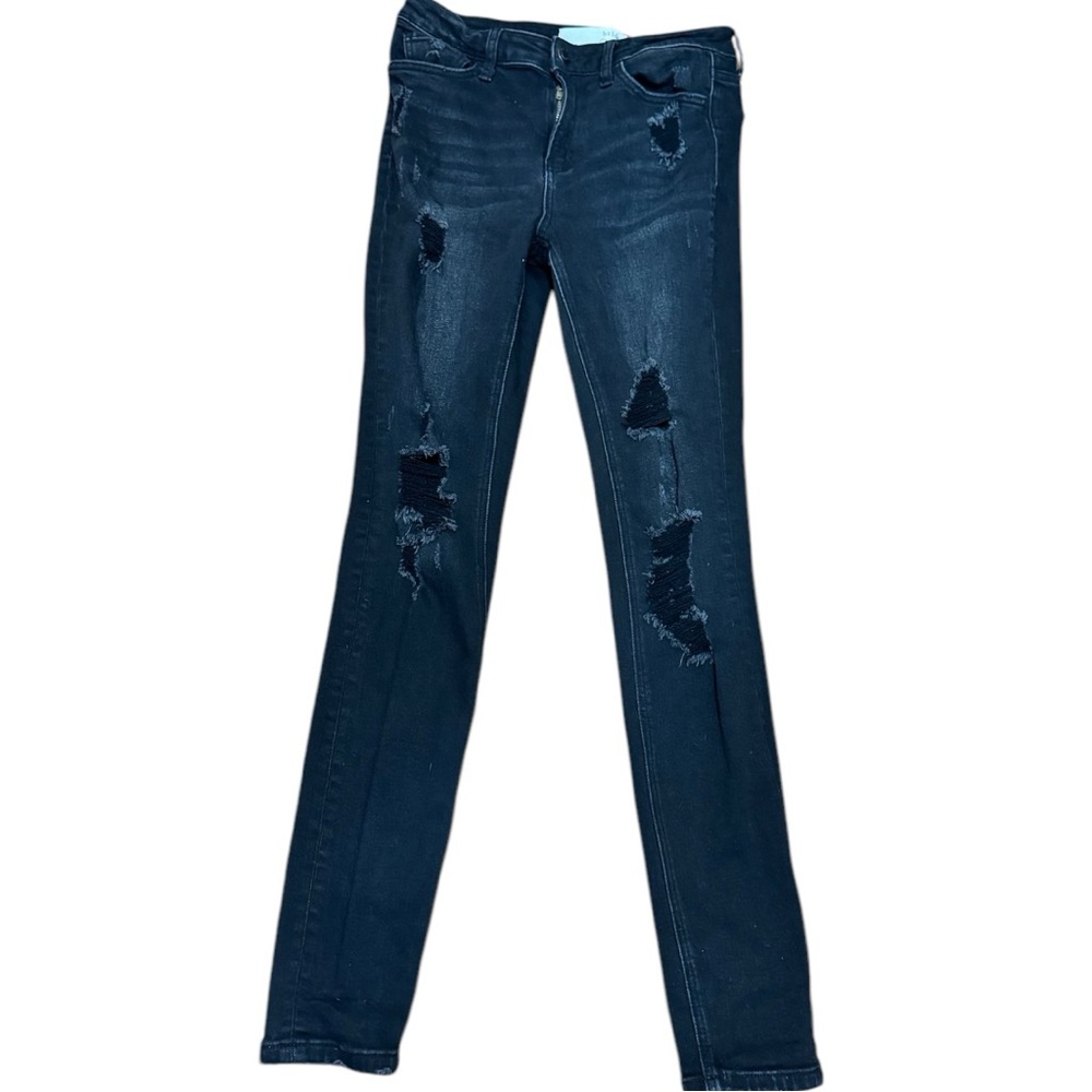 Bridge by Gly Black Distressed High Rise Skinny Jeans